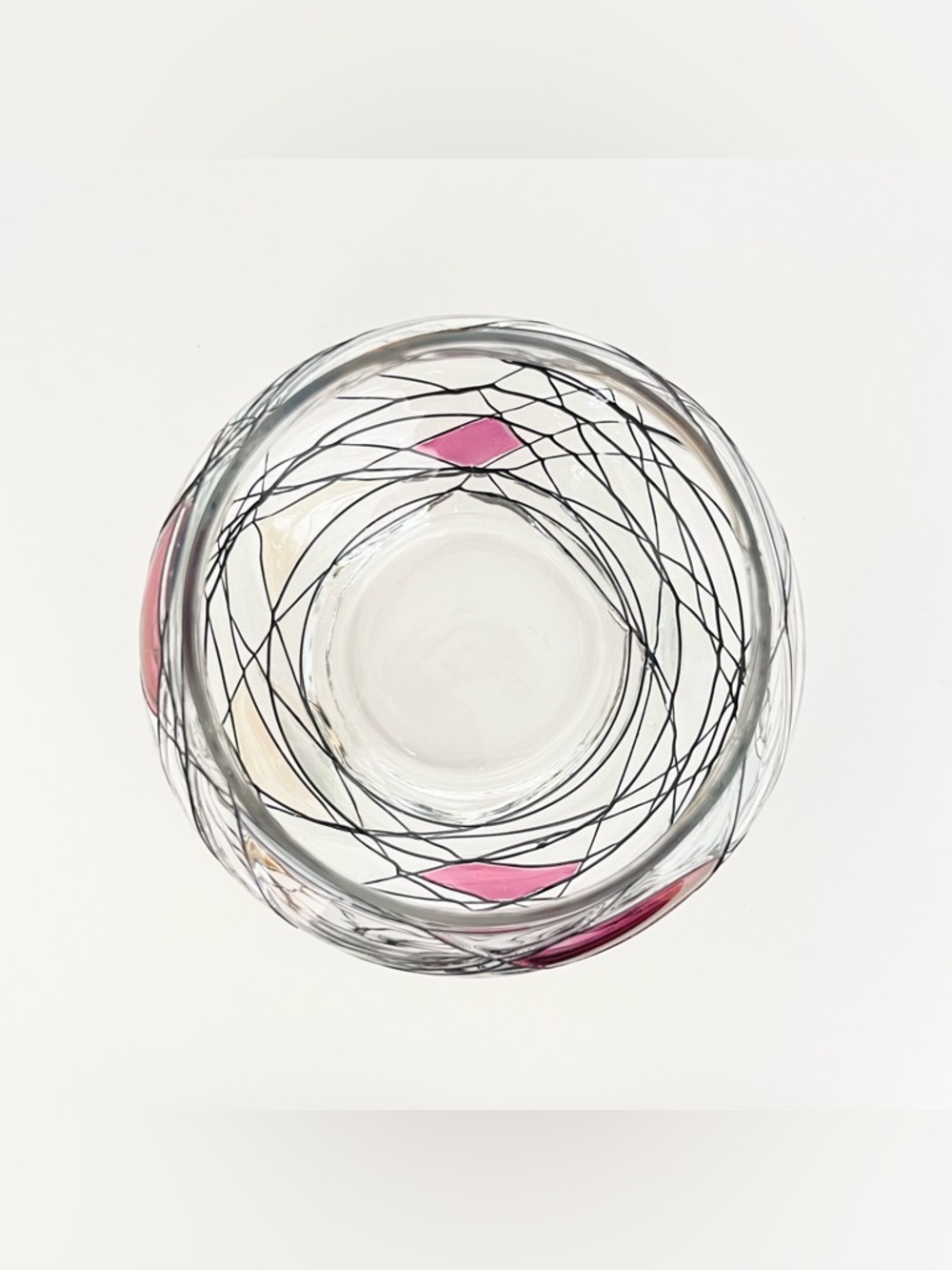 PartyLite Glass Tealight Candle Holder Tiffany Mondrian Inspired Delicate Art - Picture 6 of 7